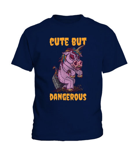 Cute But Dangerous Scary Unicorn Halloween Costume Kids T-Shirt