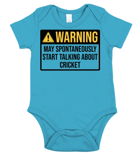 Cricket Funny Warning For Cricketer Short Sleeve Baby One-Piece