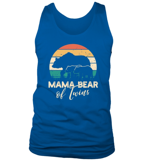 Mama Bear of Twins - Mom Announcement Gift Tank Top Unisex