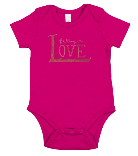 falling in love Short Sleeve Baby One-Piece