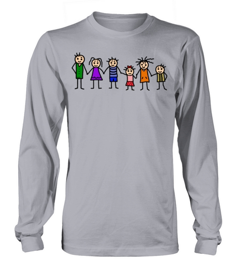large family - patchwork family - colorful Women's Long Sleeve