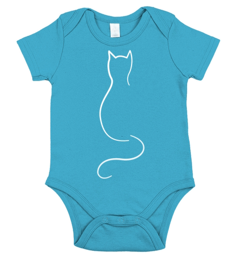 cat minimalism Short Sleeve Baby One-Piece