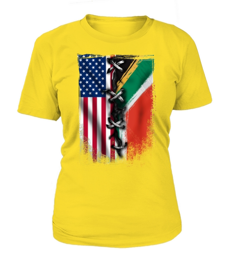 American Flag With African Flag 4th Of July Women's T-Shirt