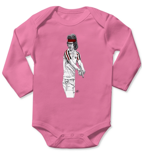 tennis mcenroe Long Sleeve Baby One-Piece
