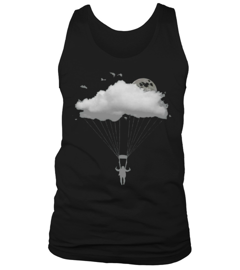Skydiving Shirt- Funny Skydiver Night Sky Graphic T-Shirt Tank Top Unisex