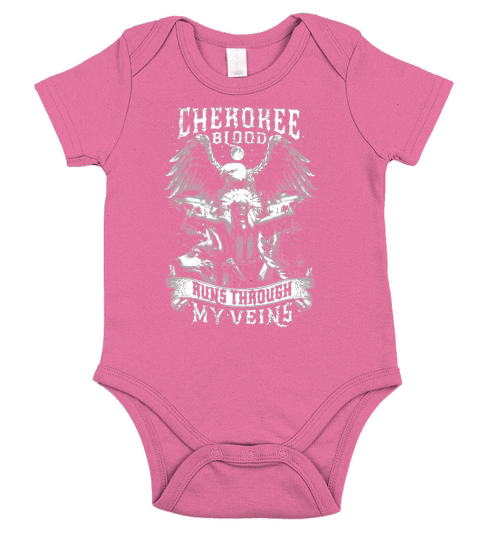 NATIVE AMERICAN CHEROKEE BLOOD Short Sleeve Baby One-Piece