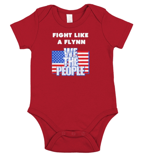 Official fight like a flynn we the people American flag Short Sleeve Baby One-Piece