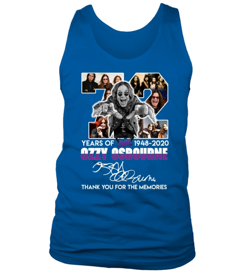 72 years of 1948 2020 ozzy osbourne thank you for the memories signature Tank Top Unisex