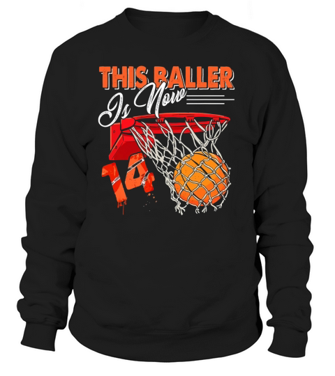 14th Birthday Basketball Funny 14 Years Old Gift Women's Sweatshirt