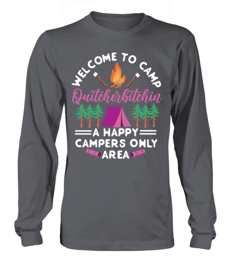 Camping Tent Welcome To Camp Women's Long Sleeve