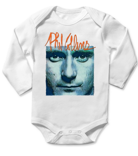 Phil Collins Long Sleeve Baby One-Piece