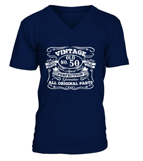 50th Birthday T-Shirt - Vintage Fifty Year Old V-Neck T-shirt