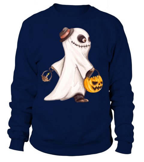 Ghost with pumpkin and candle Women's Sweatshirt