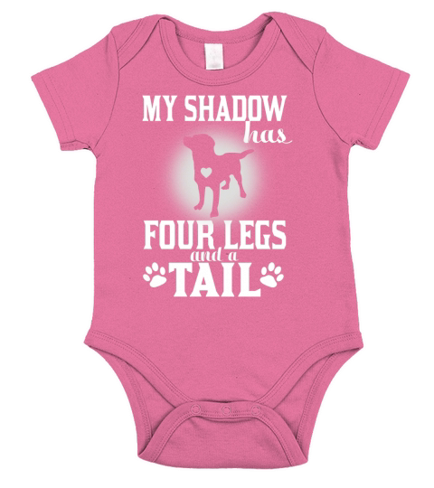 My Shadow Has Four Legs And A Tail Labrador T Shirt Short Sleeve Baby One-Piece