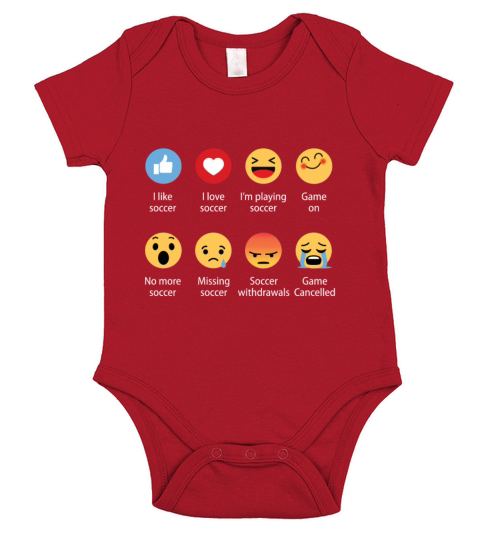 Soccer emojication funny Short Sleeve Baby One-Piece