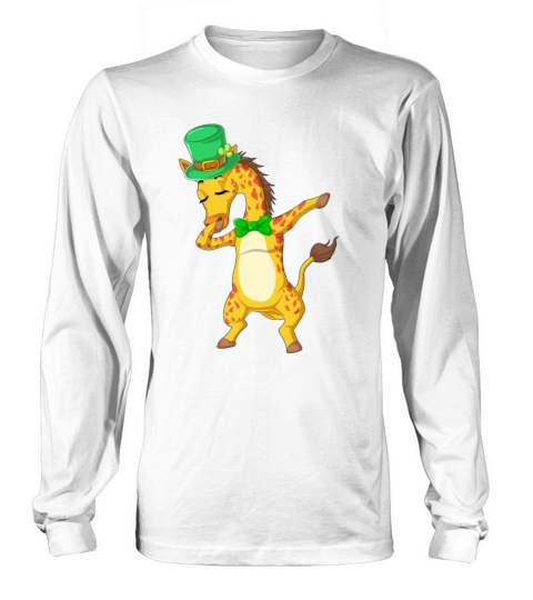dabbing giraffe st patricks day Men's Long Sleeve