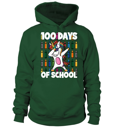 100 Days of School Crayon Dabbing Unicorn Magic Women's Hoodie
