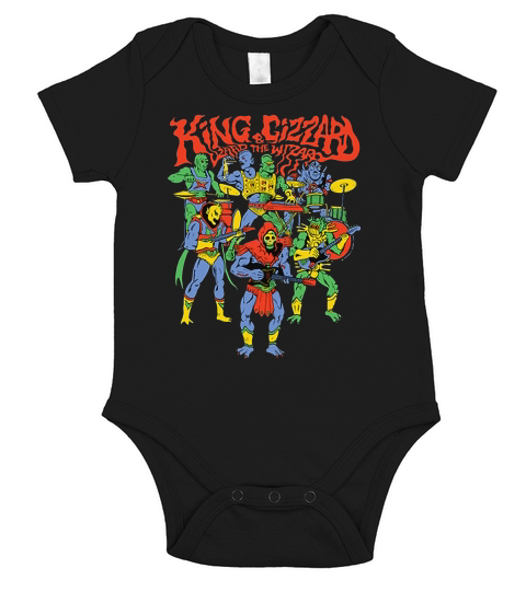 king gizzard and the lizard wizard Funny Shirt Short Sleeve Baby One-Piece