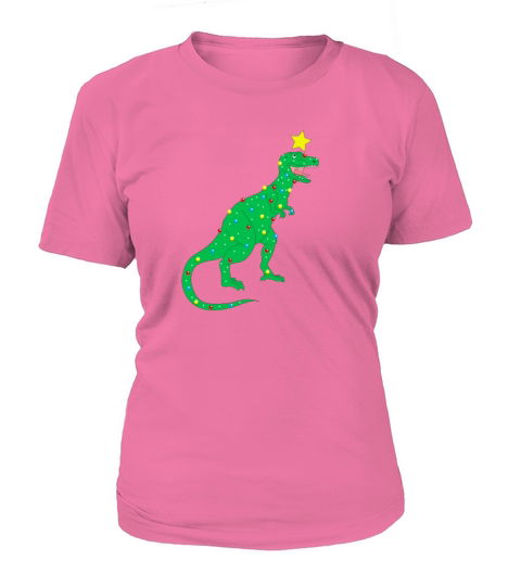 dino trex christmas christmas tree Women's T-Shirt