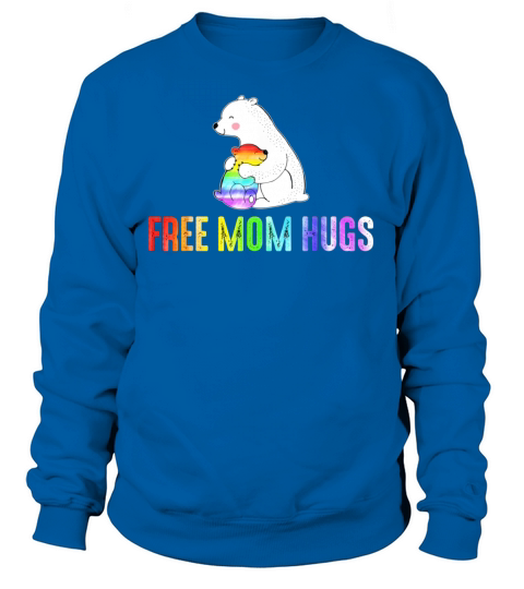 Free Mom Hugs Lgbt Gay Pride Month Rainbow Heart Women's Sweatshirt
