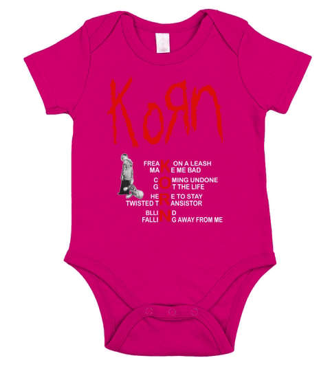 KORN BEST OF SONGS Short Sleeve Baby One-Piece