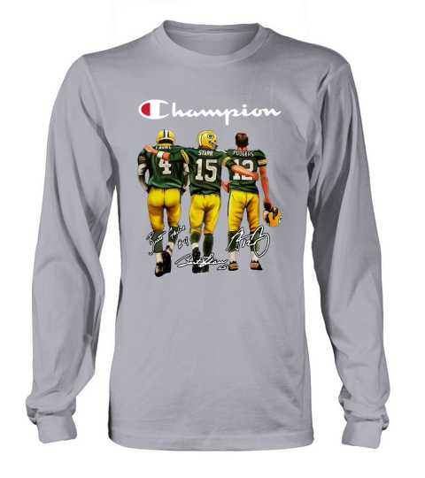 Green Bay Packer Champion Brett Favre Bart Starr Aaron Charles Rodgers Signatures Shirt Long sleeved Unisex