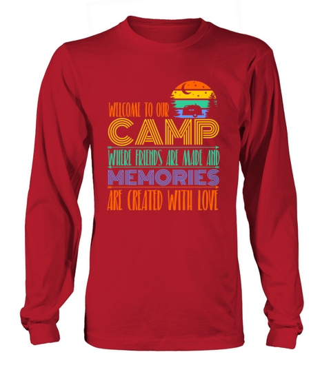 Welcome To Our Camp Colorful Camping Women's Long Sleeve