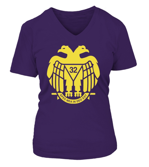 Scottish Rite 32nd Degree Spes Mea In Deo Est V-neck T-Shirt Woman