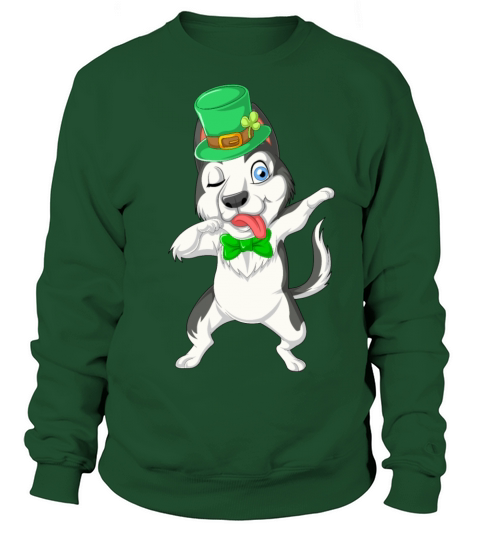 dabbing husky st patricks day Women's Sweatshirt