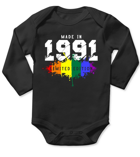 1991 Birthday Gay LGBT Long Sleeve Baby One-Piece