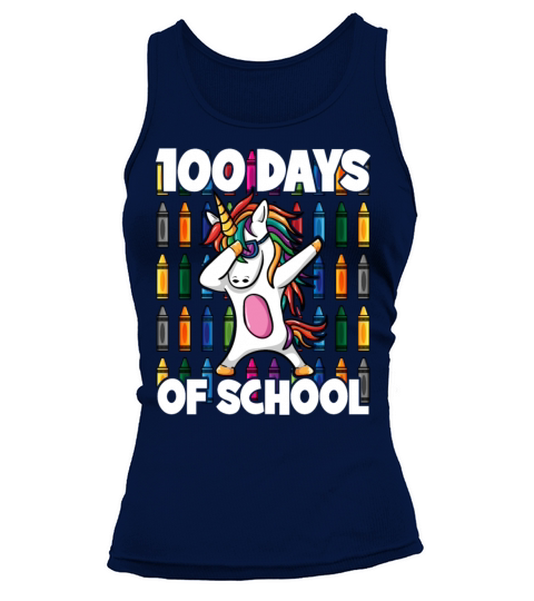 100 Days of School Crayon Dabbing Unicorn Magic Women's Tank Top