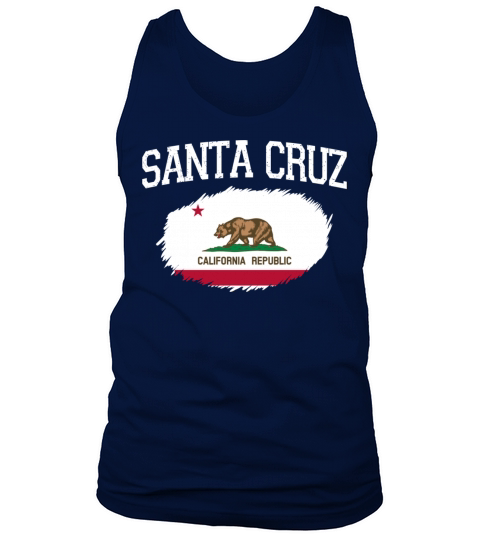 Santa Cruz Ca California Flag Vintage Usa Sports M Men's Tank Top