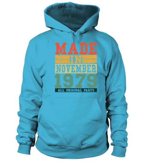 1979 Birthday November Vintage Saying Men's Hoodie
