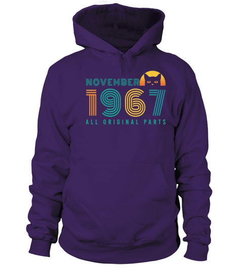 1967 In November Vintage Cat Women's Hoodie