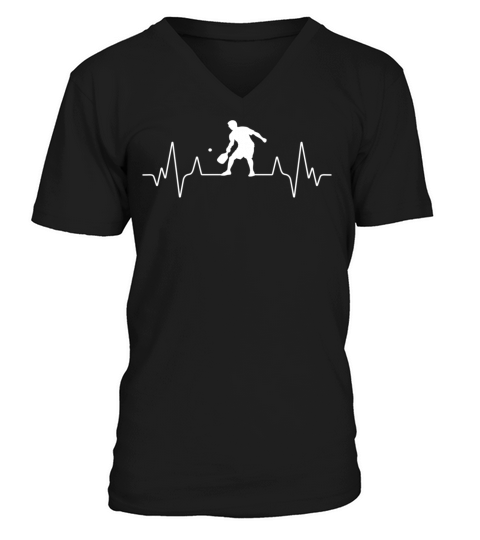 Pickleball Heartbeat Men's V-Neck T-shirt