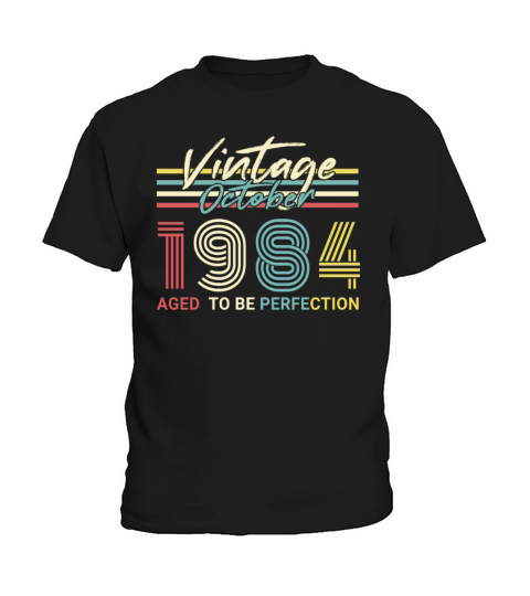 Born 1984 October Vintage Gift Idea Kids T-Shirt