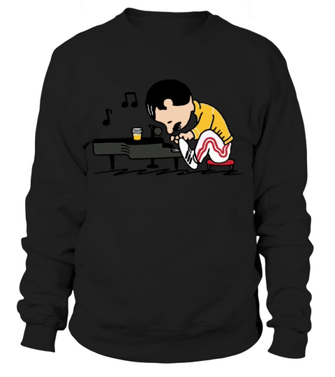 Freddie Mercury in the form of Schroeder playing piano Sweatshirt Unisex