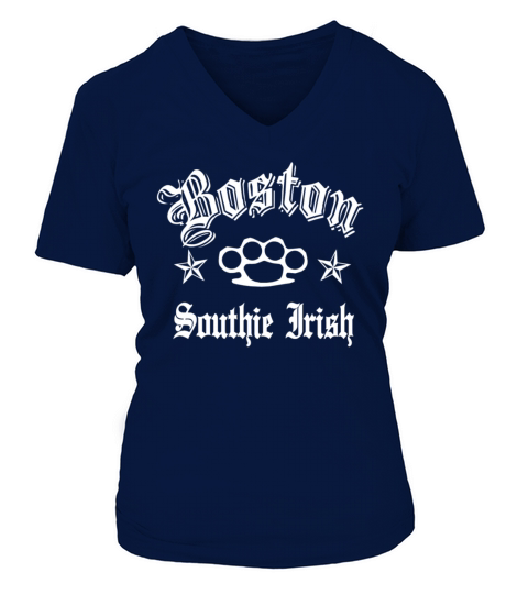 Boston 617 Southie Irish T-Shirt V-neck T-Shirt Woman