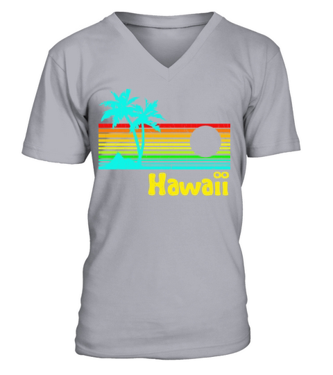 1980s Vintage Retro Hawaii Men's V-Neck T-shirt