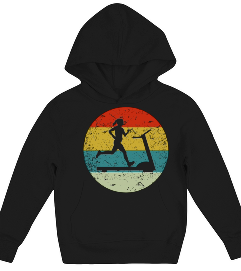 run sunset style Kids Hoodie