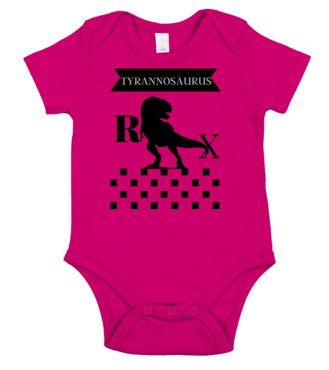 Dinosaur tyrannosaurus Rex cool graphic t shirt Short Sleeve Baby One-Piece