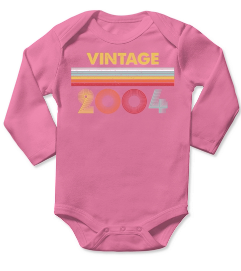 Vintage 2004 Funny 16 Years Old Boys and Girls 16t Long Sleeve Baby One-Piece