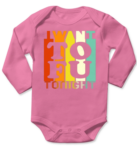I Want Tofu Tonight Frontside Long Sleeve Baby One-Piece