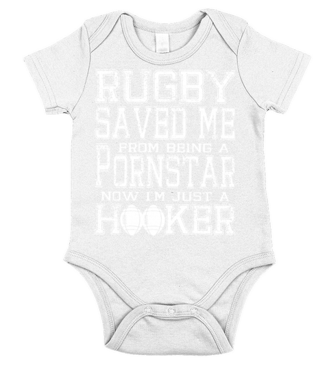 Rugby saved me from being a pornstar now i m just Short Sleeve Baby One-Piece