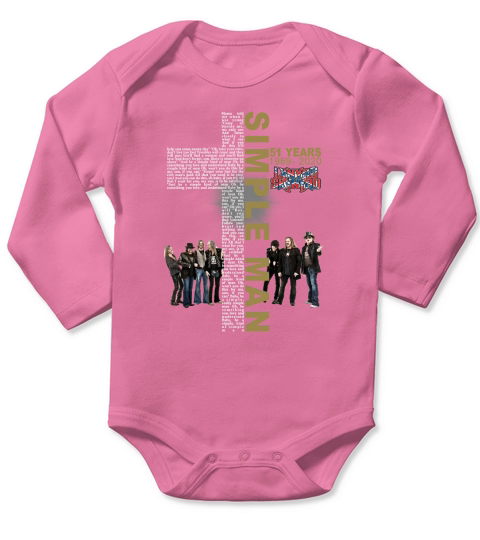 Simple Man lyric Cross 51 years 1969 2020 Lynyrd Skynyrd - Unisex Long Sleeve Long Sleeve Baby One-Piece