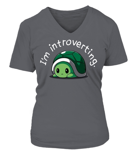 Im introverting turtle V-neck T-Shirt Woman
