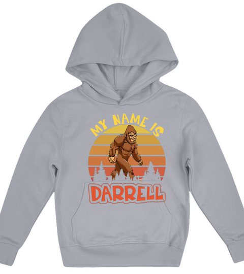 Vintage My Name is Darrell Bigfoot Believers Kids Hoodie