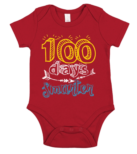 100 Days Smarter School Gift Short Sleeve Baby One-Piece