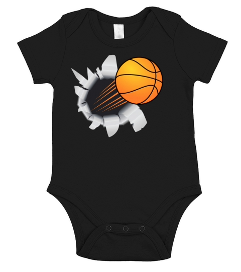 Basketball Flying Out Of Hole Short Sleeve Baby One-Piece