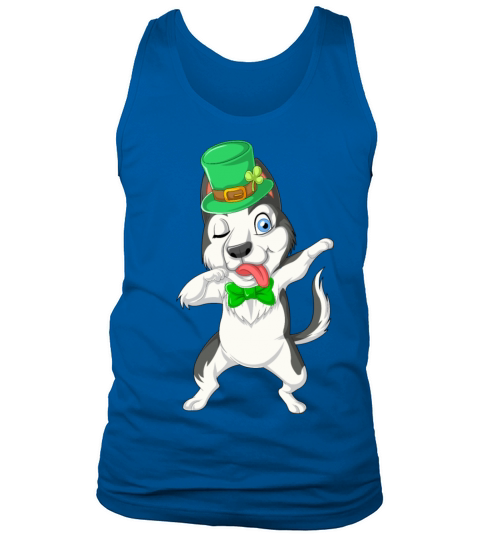 dabbing husky st patricks day Men's Tank Top